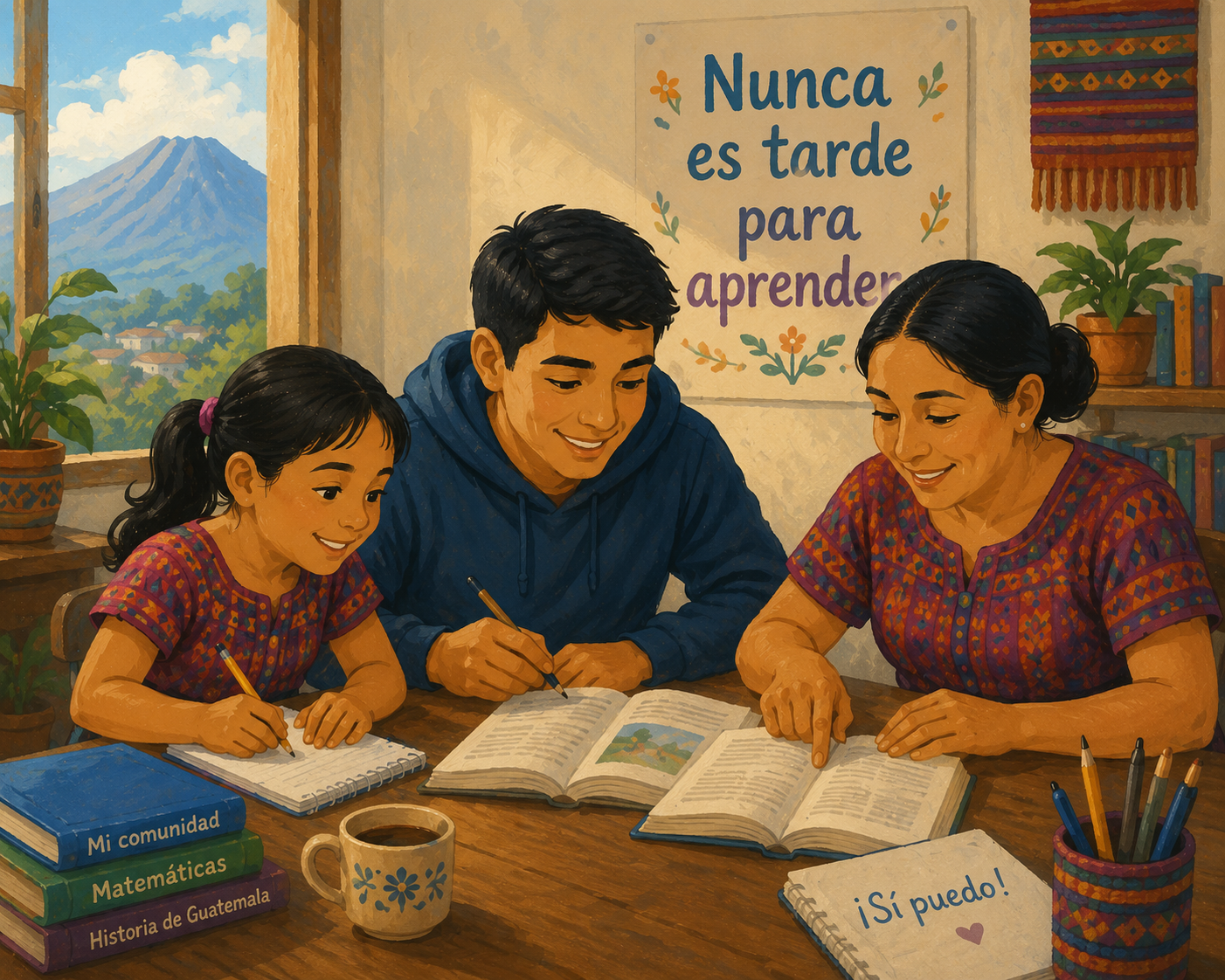 Tres generaciones estudiando juntas