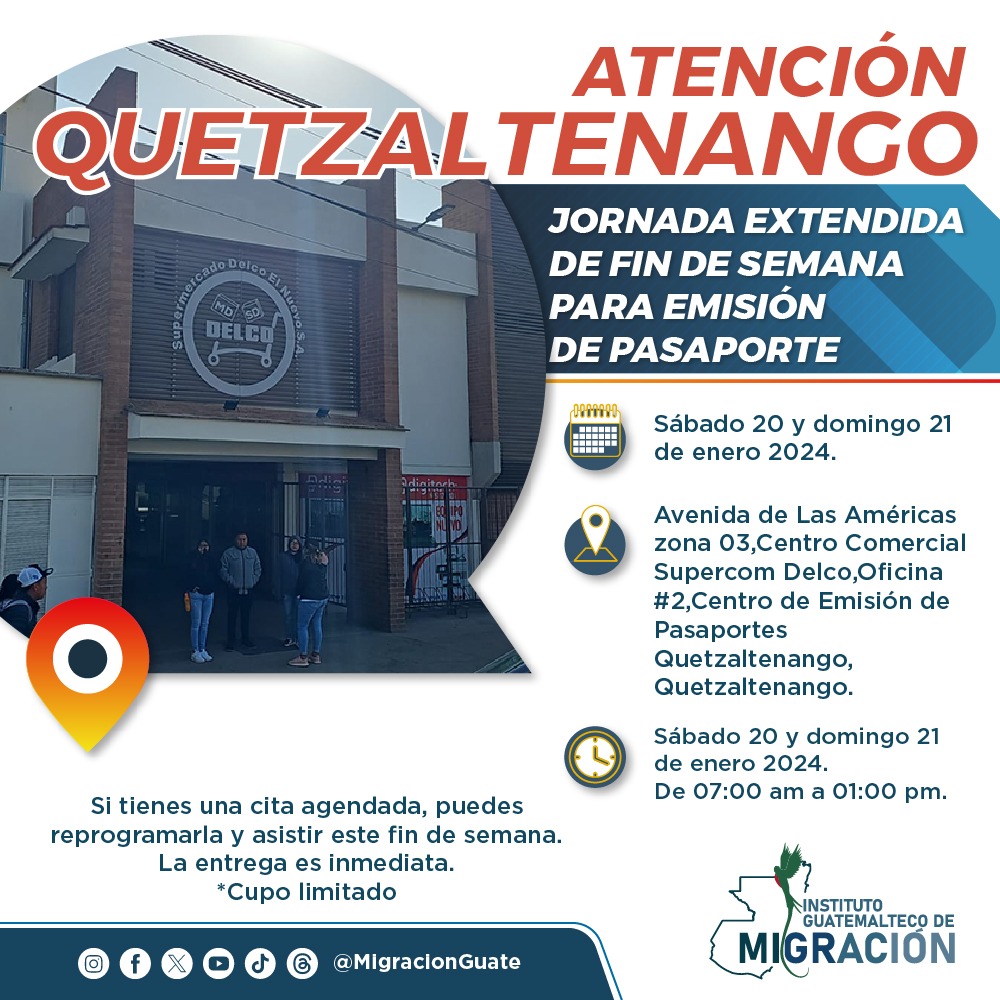 Centro de Emisión de Pasaportes de Quetzaltenango.